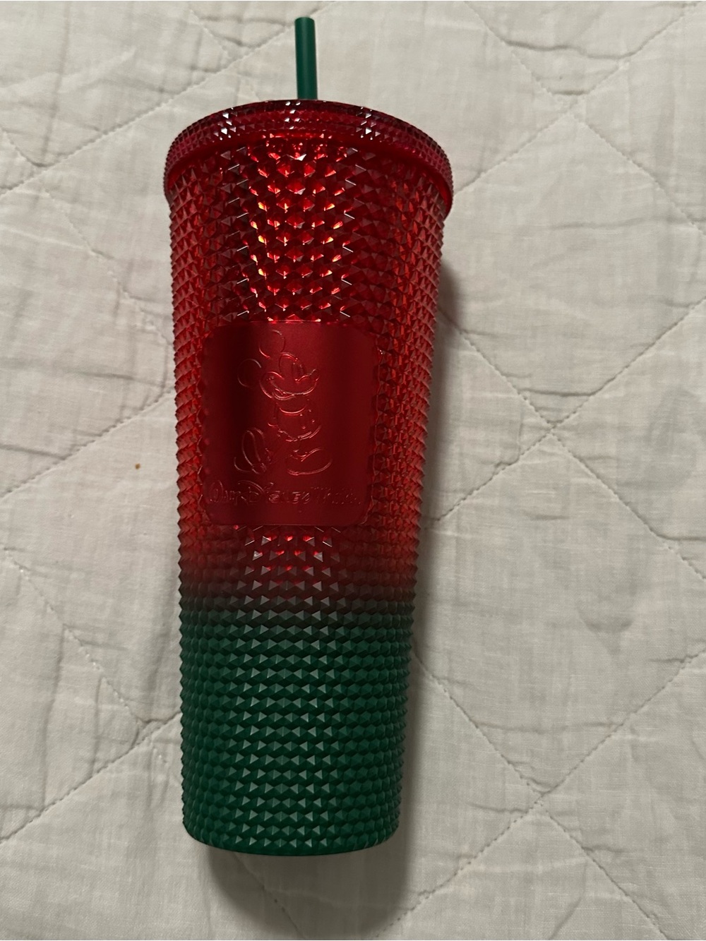 Starbucks Walt Disney World Red to Green Studded Holiday Tumbler